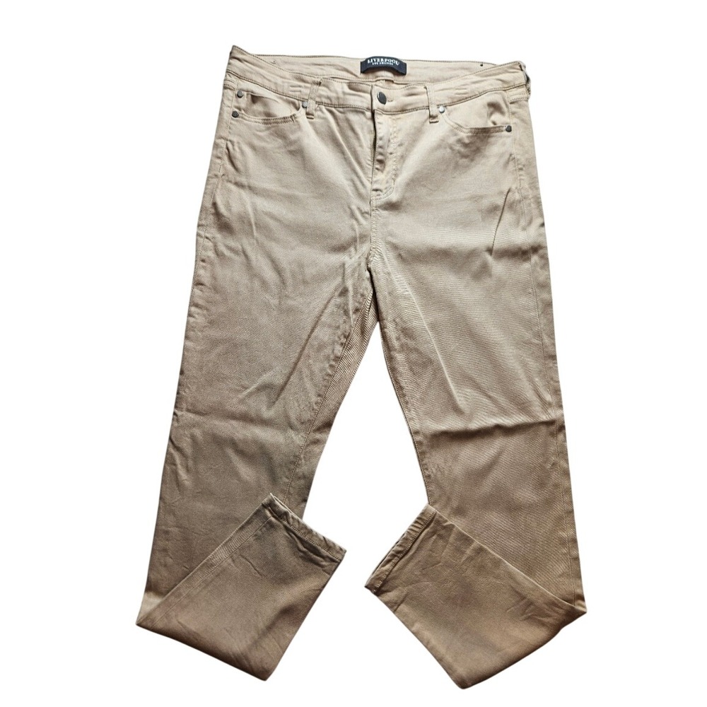Liverpool Los Angeles Womens Khaki Tan Skinny Pants Size 14 RN163830
